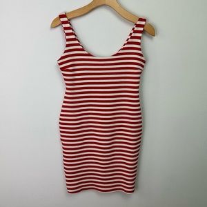 ZARA Sleeveless Knit Striped Bodycon Mini Dress Medium